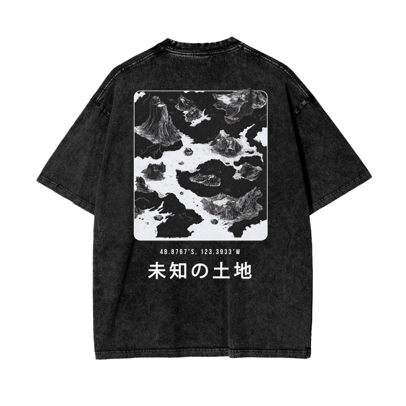 Zenith X Nadir “Unknown Lands” Oversized Snow-Wash Tee