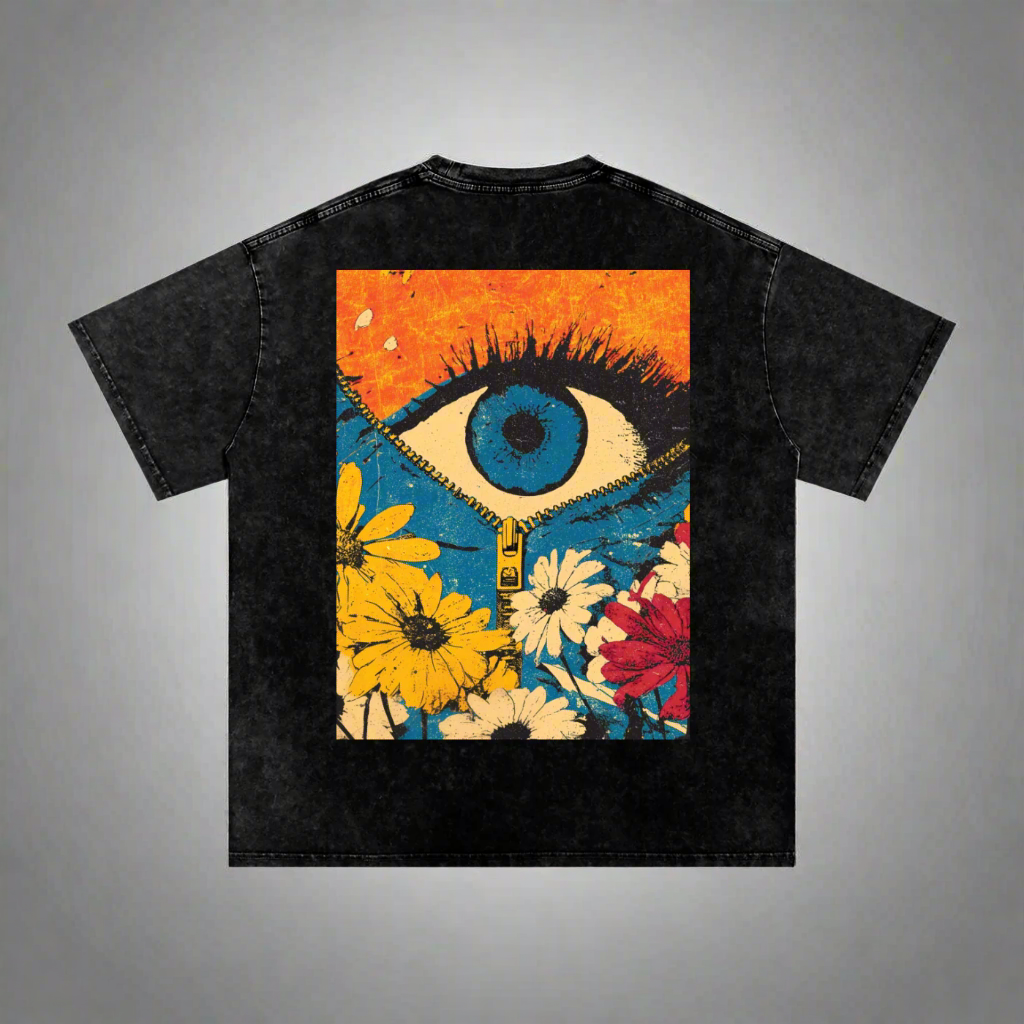 Zenith X Nadir “Stitched Vision” Oversized Snow-Wash Tee